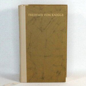 Uber den Umgang mit Menschen by Von Knigge, German Language, Dealing with People